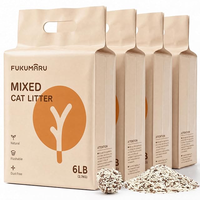 FUKUMARU tofu and apple wood cat litter bag